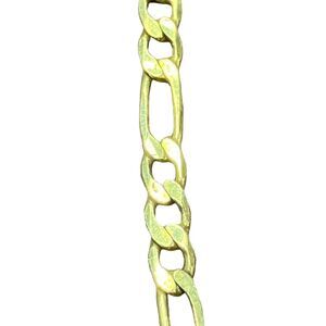 GC Figaro Chain 21 inch 24k GB Yellow‎ Gold Bonded Necklace Chain -READ DESCR-